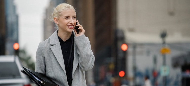 Person on the phone trying to find reliable storage units in Steamboat Springs Colorado