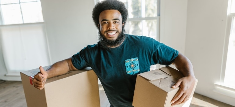 one of the Edwards CO movers smiling