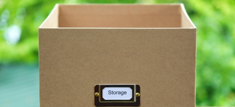 a box labelled 'storage'