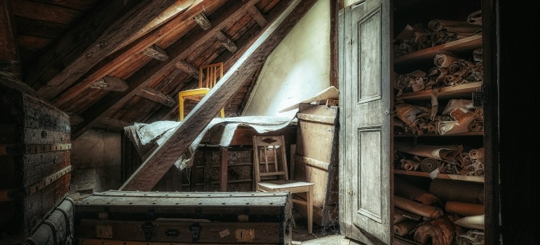 dusty attic space