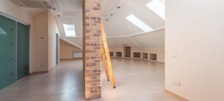 a clean attic space