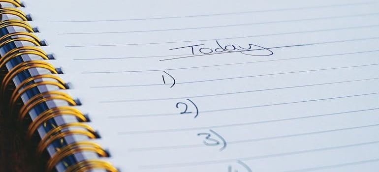 a notebook with a to-do list